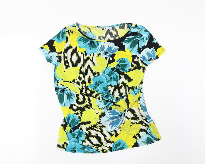 Debenhams Womens Yellow Floral Basic Blouse Size 12