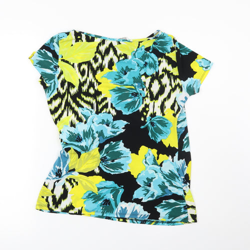 Debenhams Womens Yellow Floral  Basic Blouse Size 12
