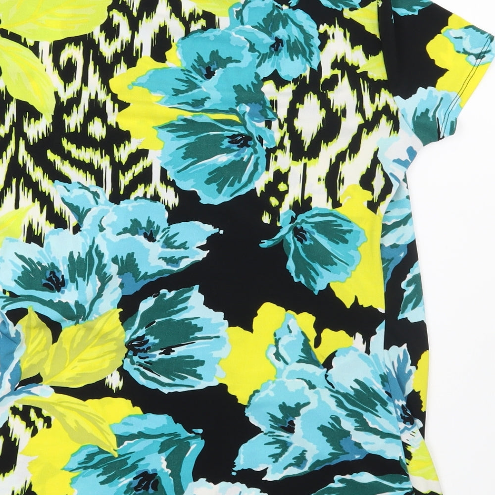 Debenhams Womens Yellow Floral  Basic Blouse Size 12