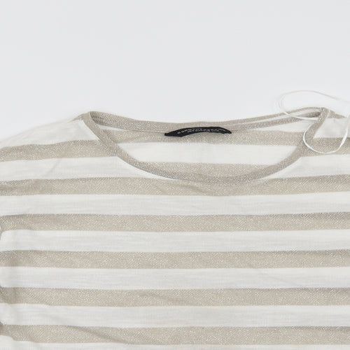 Dorothy Perkins Womens White Striped  Pullover Jumper Size 12