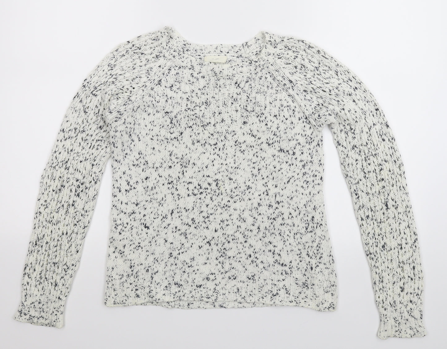 Zoe Womens White  Knit Pullover Jumper Size S