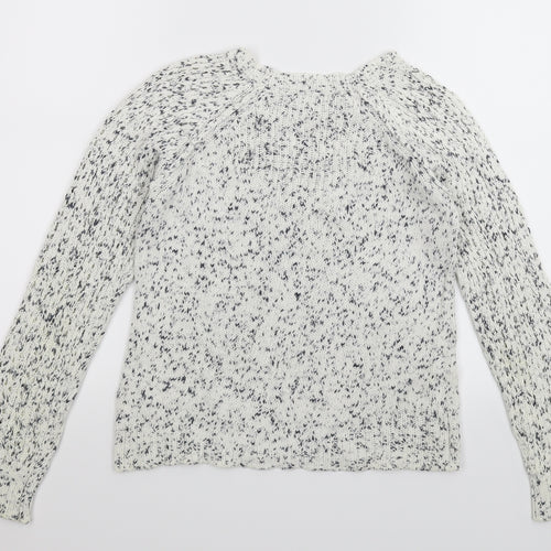 Zoe Womens White  Knit Pullover Jumper Size S