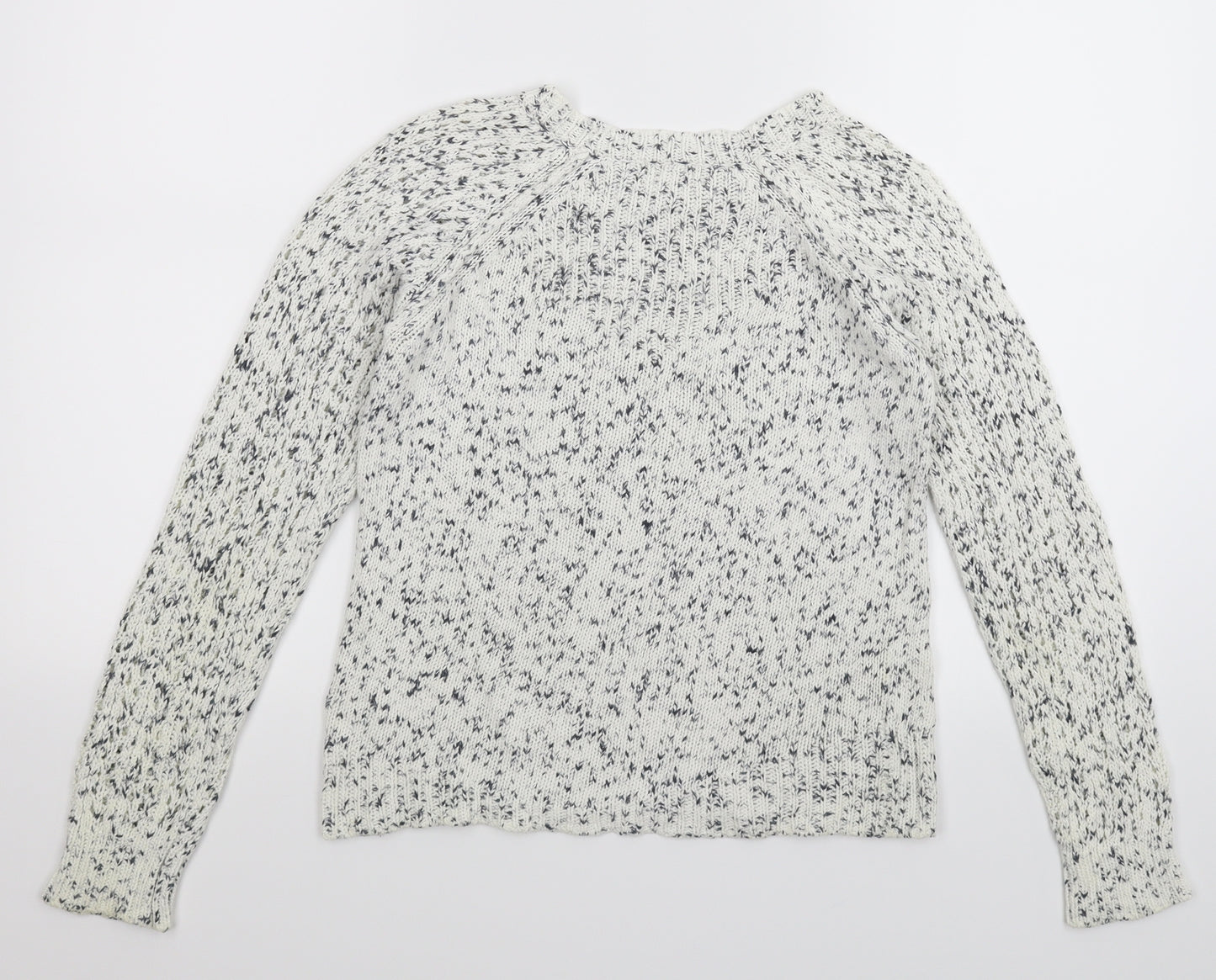 Zoe Womens White  Knit Pullover Jumper Size S