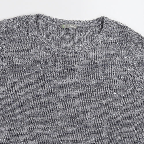 Marks and Spencer Womens Grey  Knit Pullover Jumper Size 22