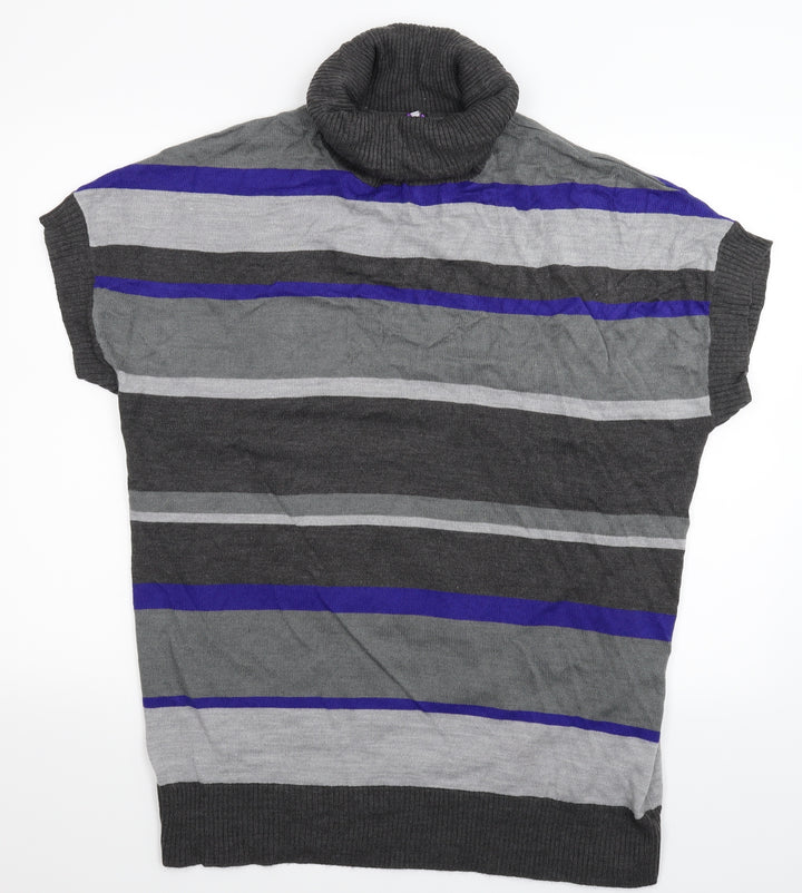 BHS Womens Multicoloured Striped Knit Pullover Jumper Size 18