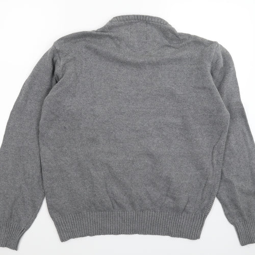 Blue Inc Mens Grey  Knit Pullover Jumper Size 2XL