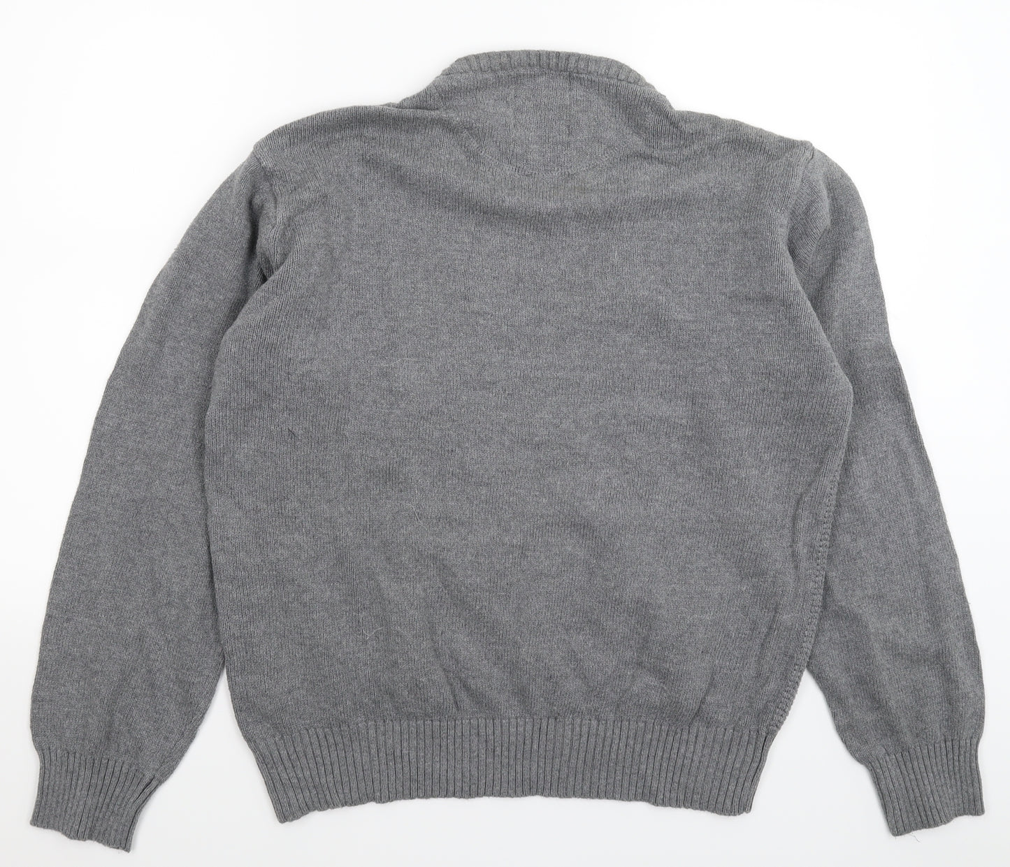 Blue Inc Mens Grey  Knit Pullover Jumper Size 2XL