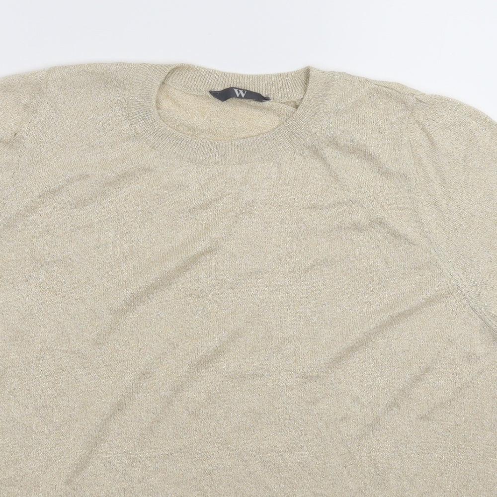BHS Womens Gold  Knit Pullover Jumper Size 14