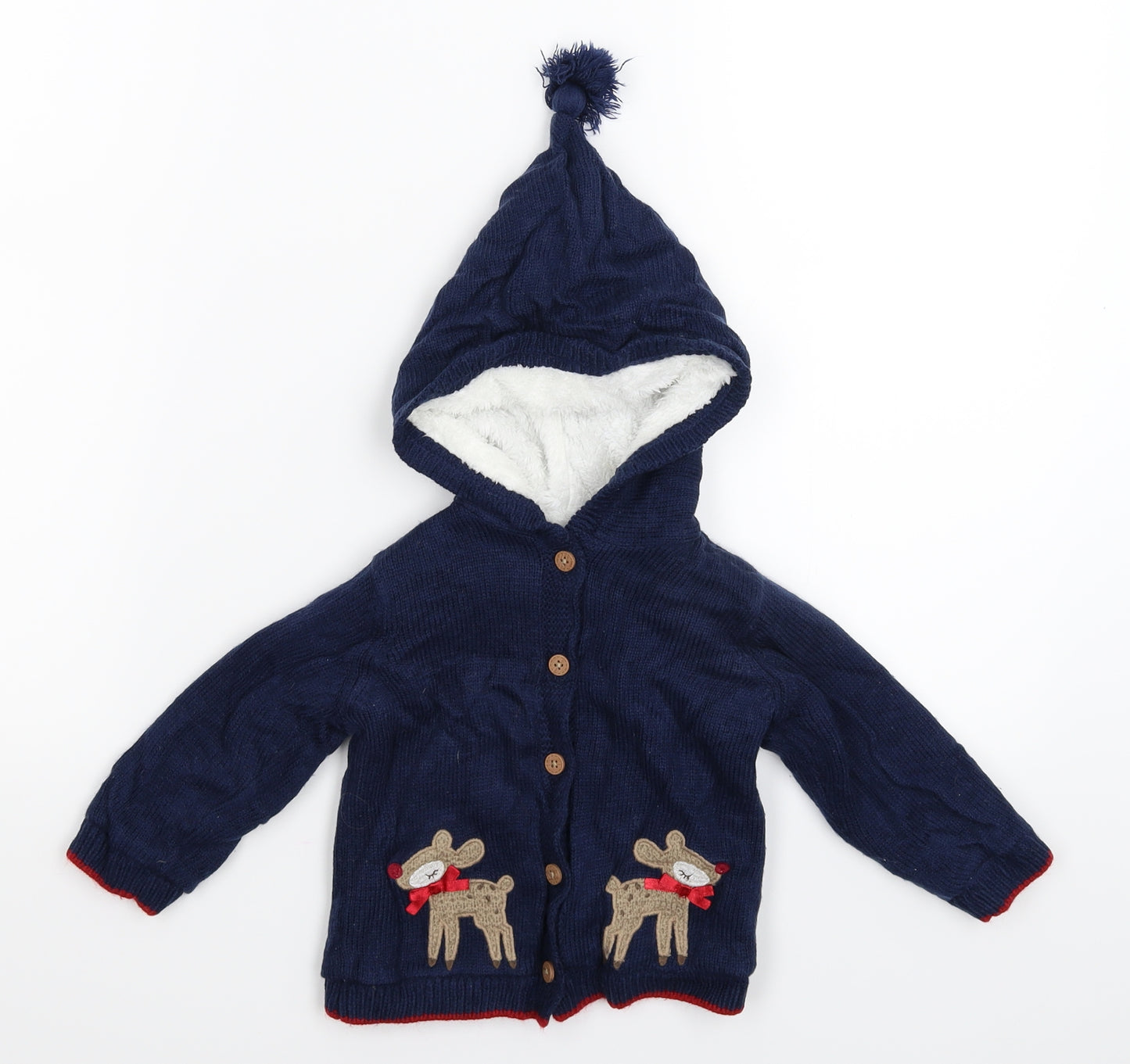 F&F Baby Blue  Knit Jacket Coatigan Size 6-9 Months