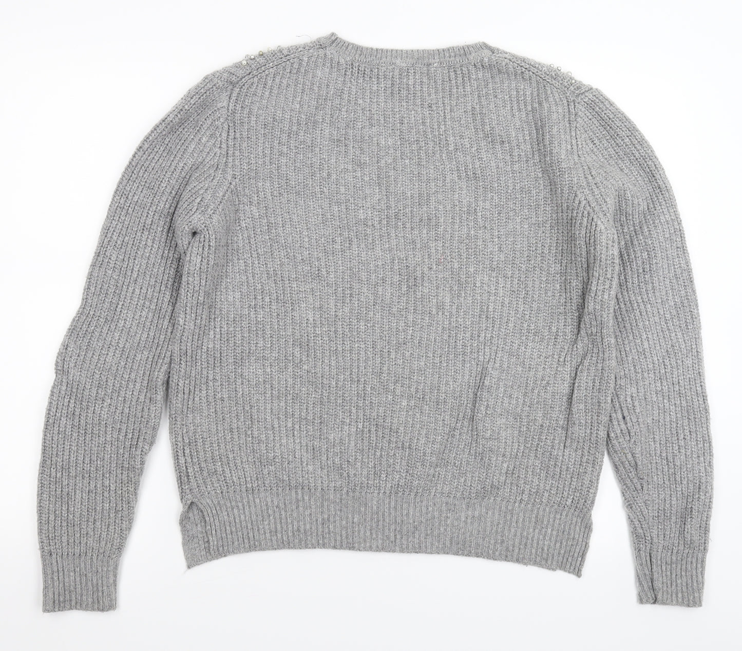 Savannah Miller Womens Grey  Knit Pullover Jumper Size 12