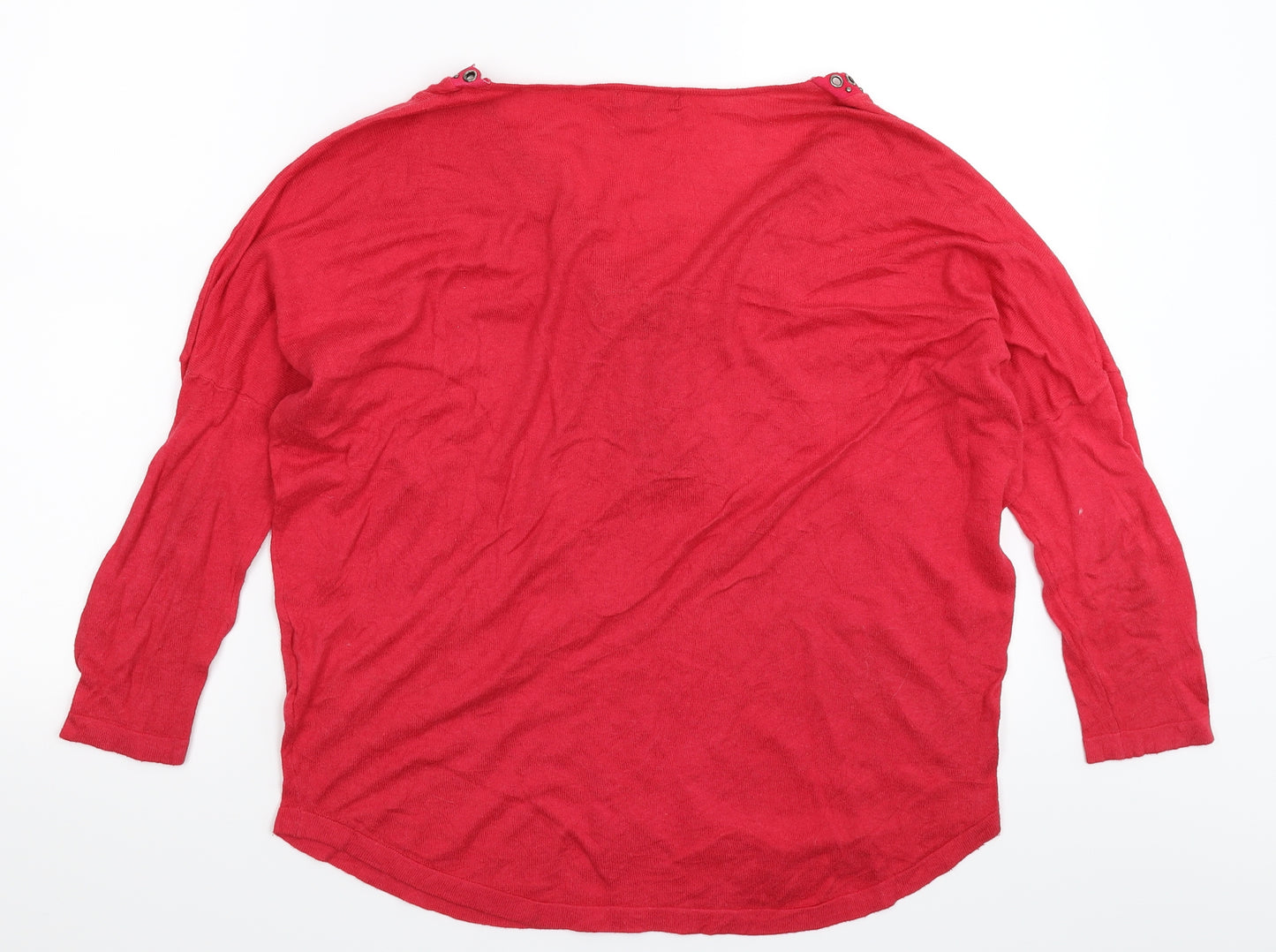Elogy Womens Red  Knit Pullover Jumper Size S