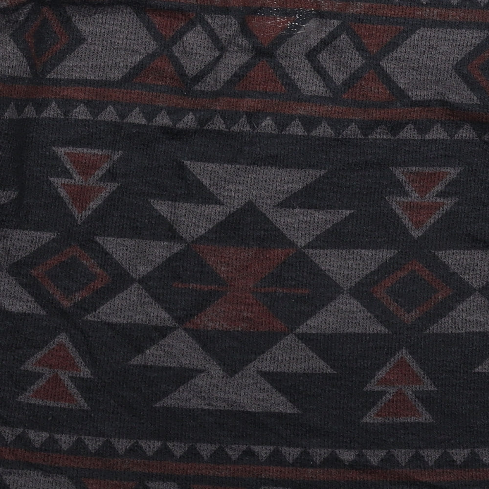 Ginger G Womens Multicoloured Geometric Knit Pullover Jumper Size M
