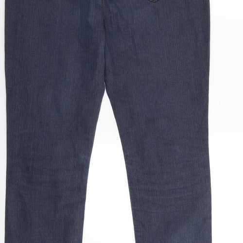 Per Una Womens Blue  Denim Straight Jeans Size 16 L29 in