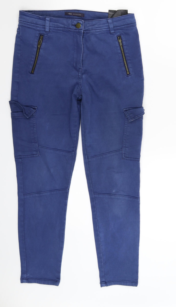 Marks and Spencer Womens Blue Denim Skinny Jeans Size 10 L26 in