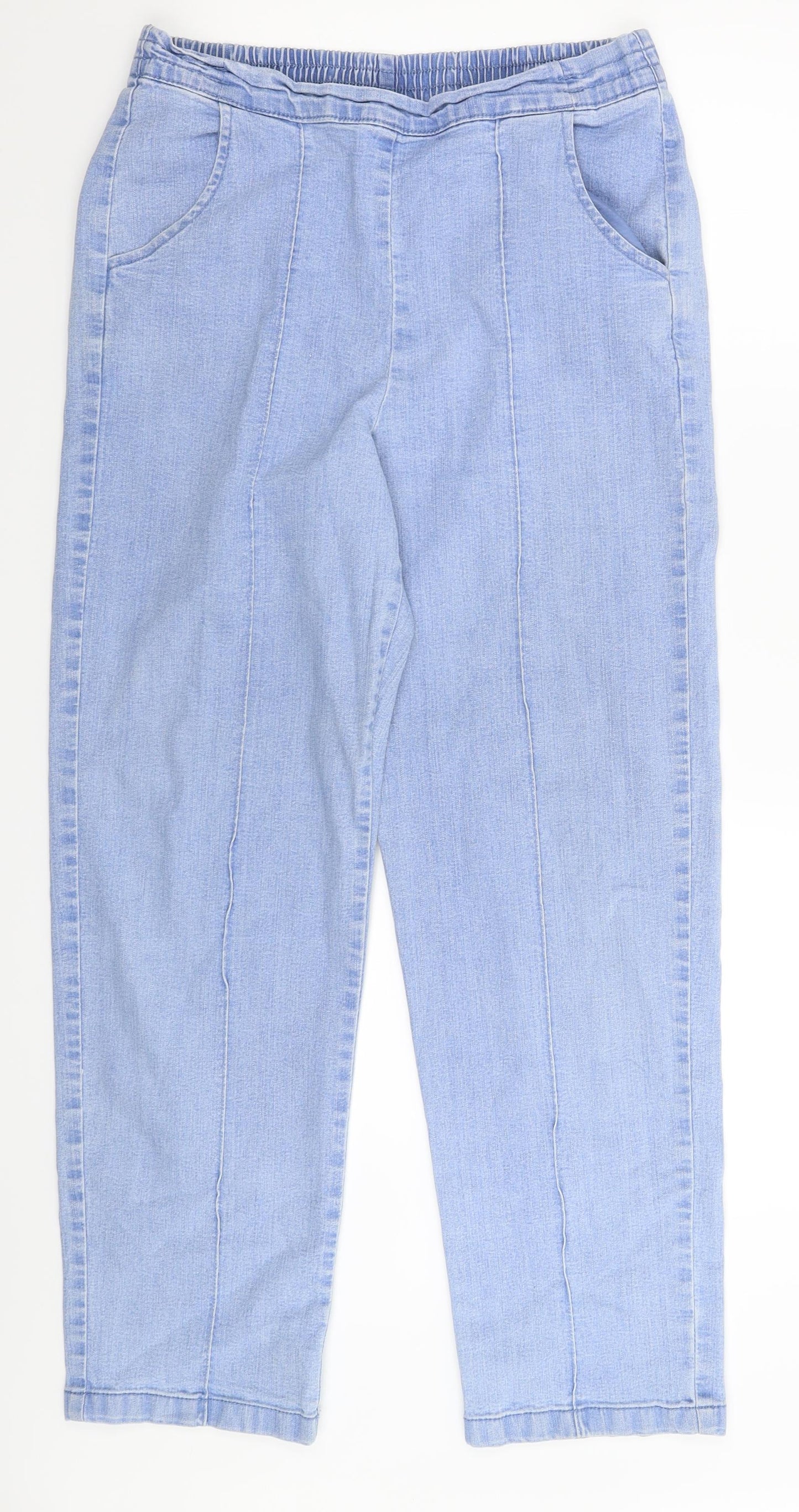 Avenue Womens Blue  Denim Straight Jeans Size 14 L29 in