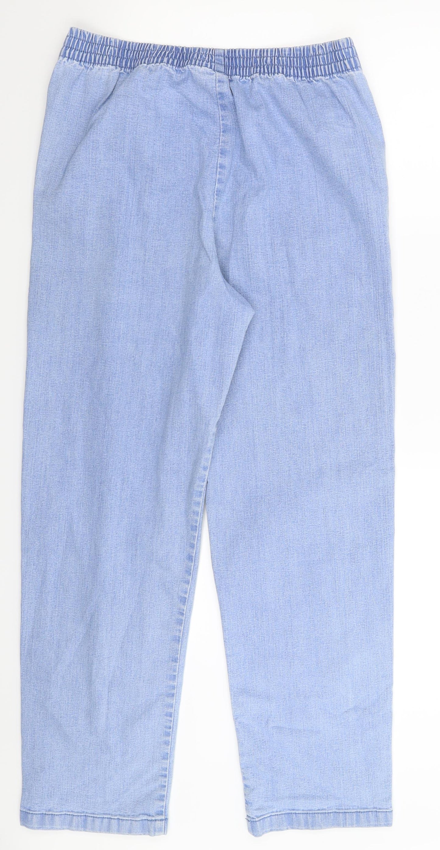 Avenue Womens Blue  Denim Straight Jeans Size 14 L29 in