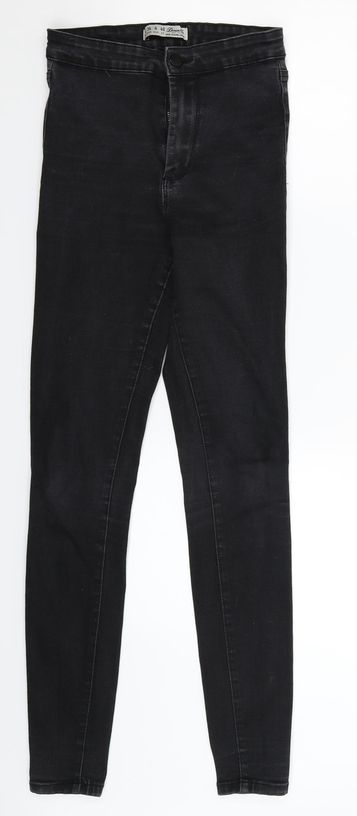 Denim Co Womens Black Denim Jegging Jeans Size 8 L29 in