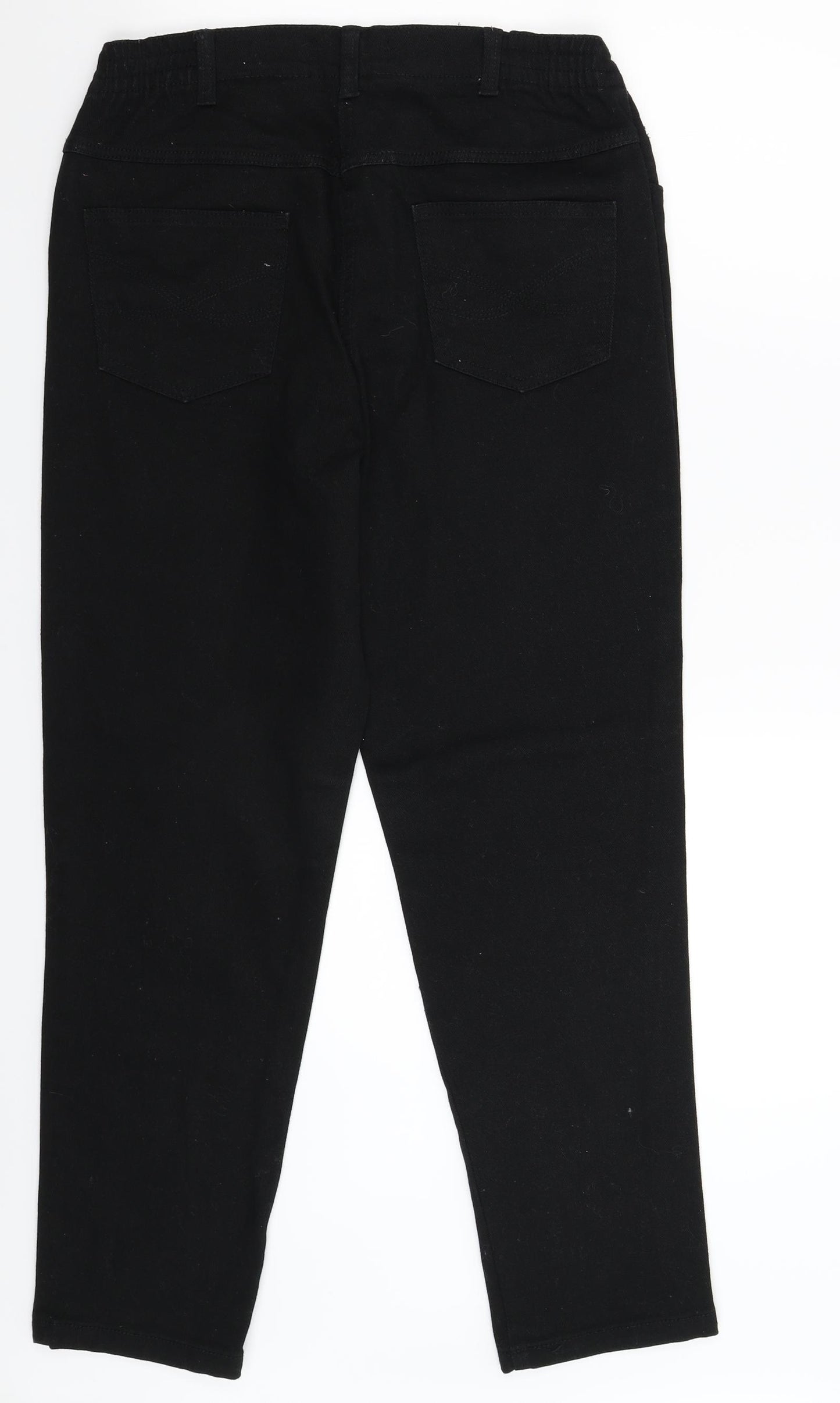 John Baner Womens Black  Denim Straight Jeans Size 12 L28 in