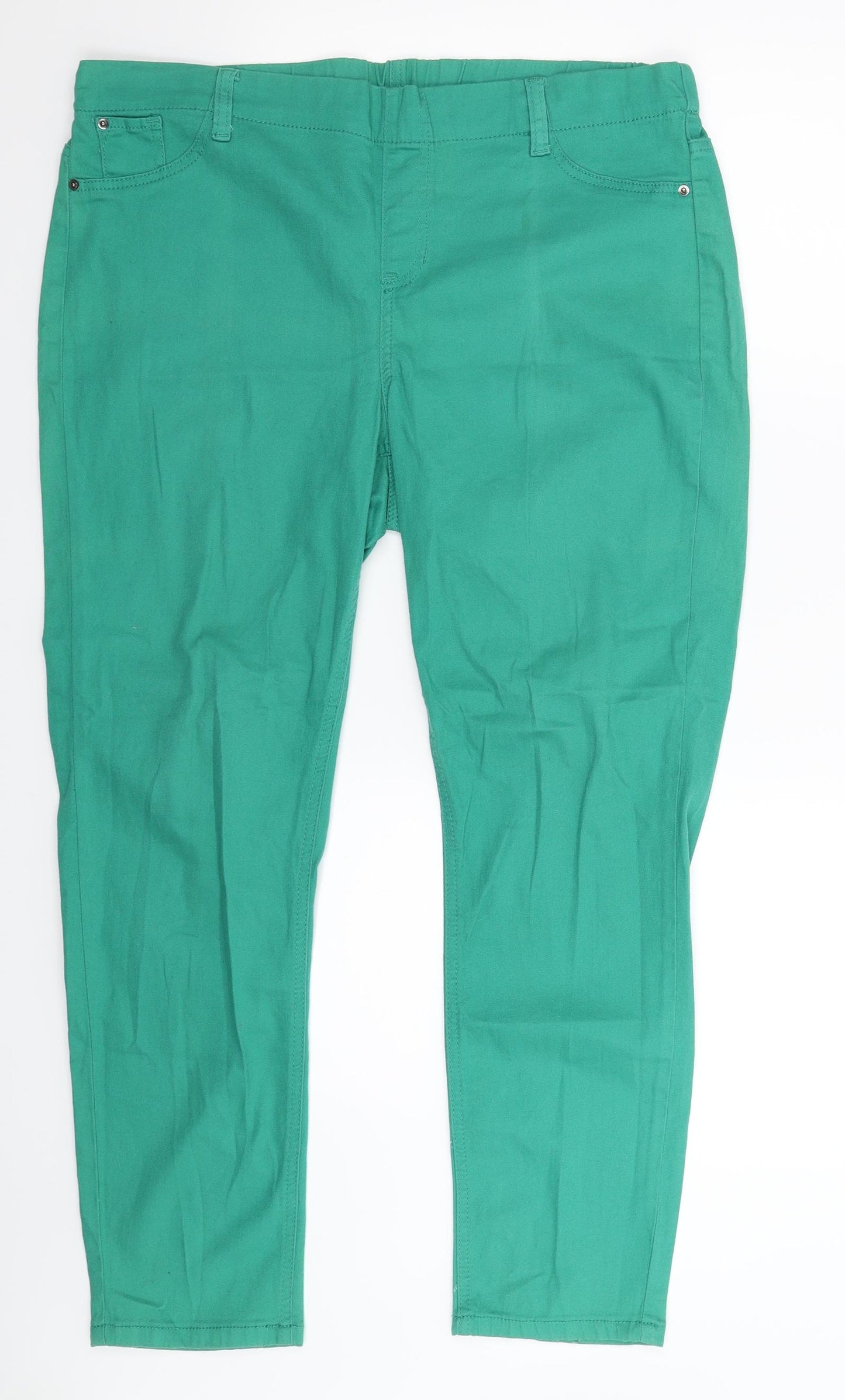 BHS Womens Green  Denim Jegging Jeans Size 18 L28 in