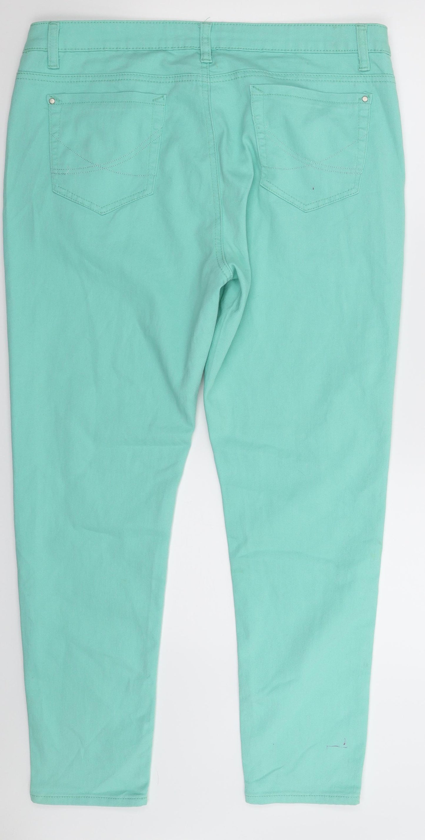 Originals Womens Green  Denim Skinny Jeans Size 16 L28 in
