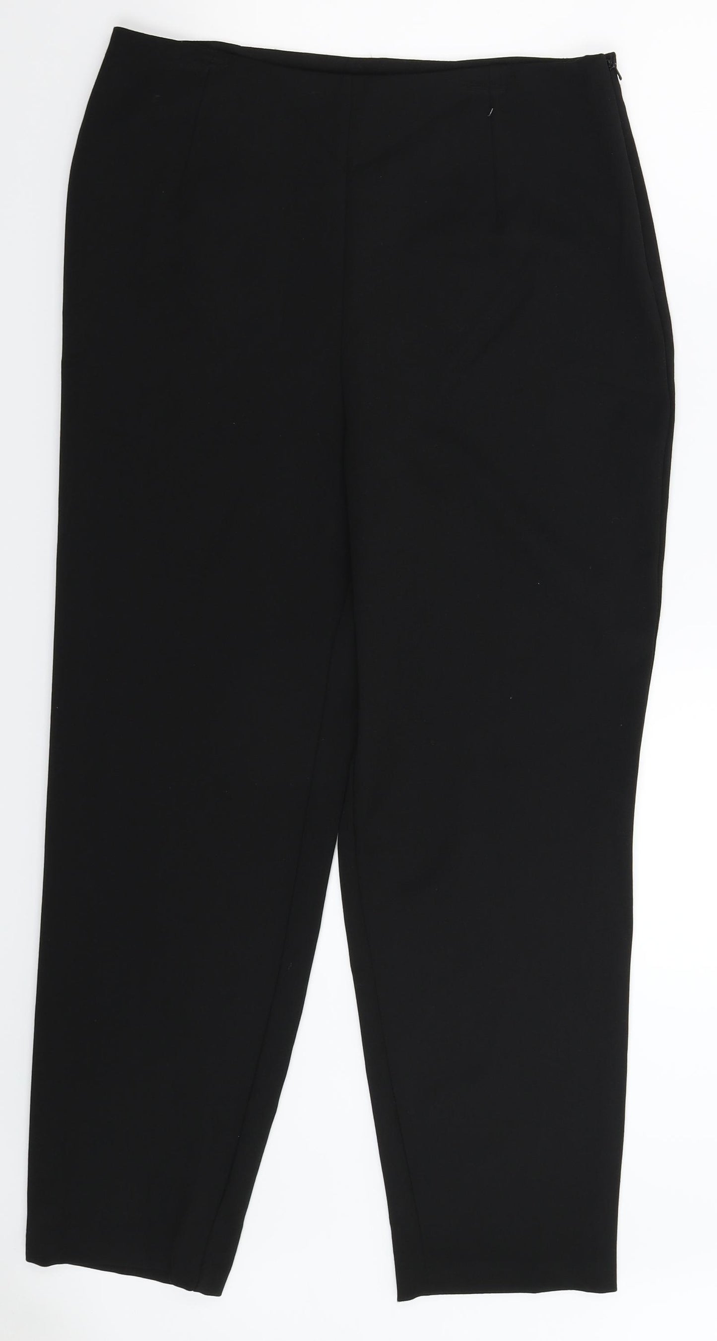 Preworn Womens Black   Trousers  Size 14 L28 in