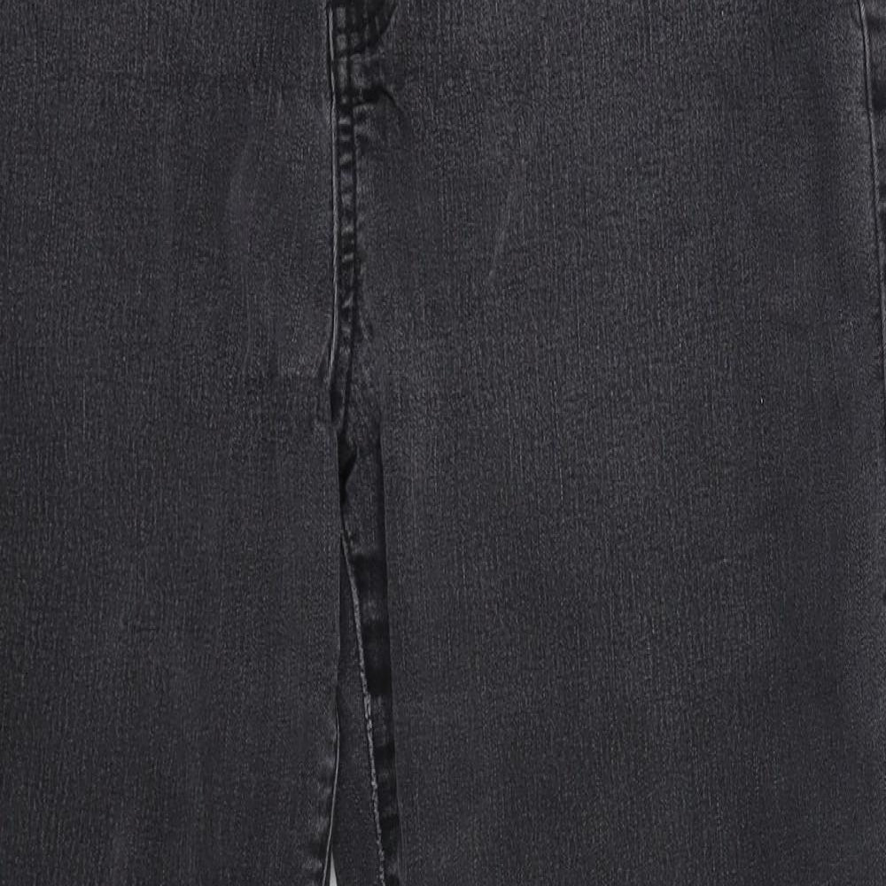 TU Womens Black  Denim Straight Jeans Size 16 L28 in