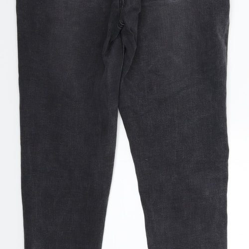 Preworn Womens Black  Denim Skinny Jeans Size 32 L27 in