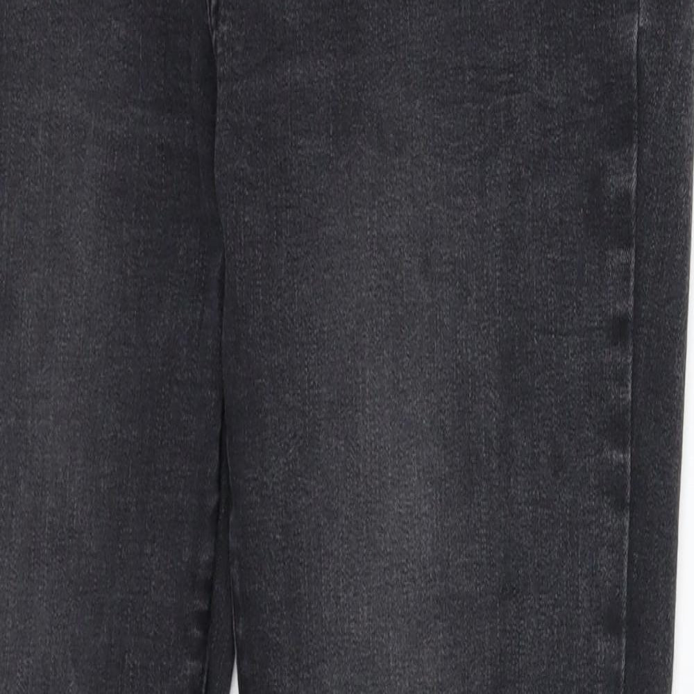 Preworn Womens Black  Denim Skinny Jeans Size 32 L27 in