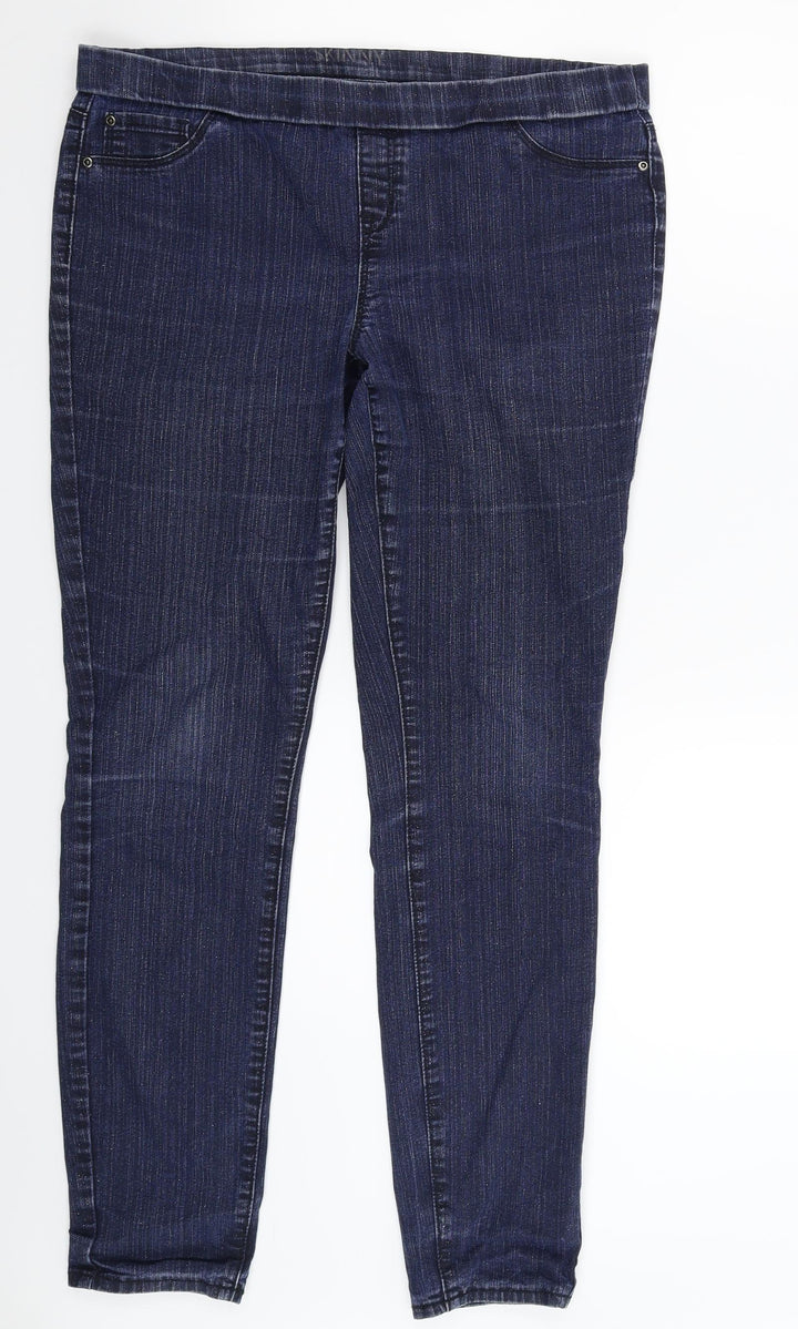 Preworn Womens Blue  Denim Jegging Jeans Size 34 in L30 in