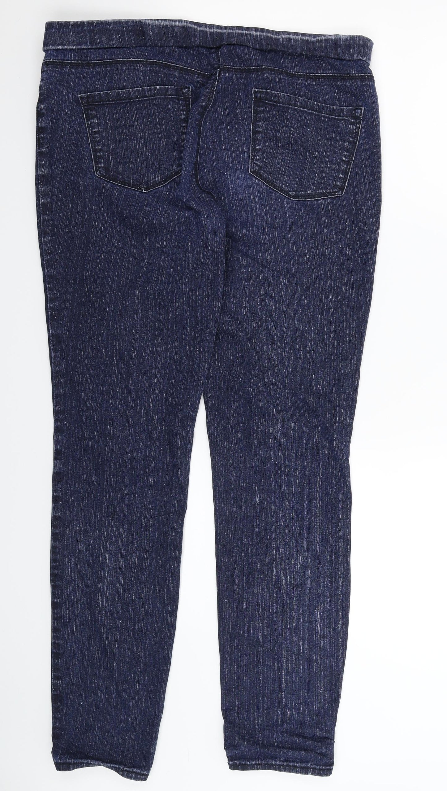 Preworn Womens Blue  Denim Jegging Jeans Size 34 in L30 in