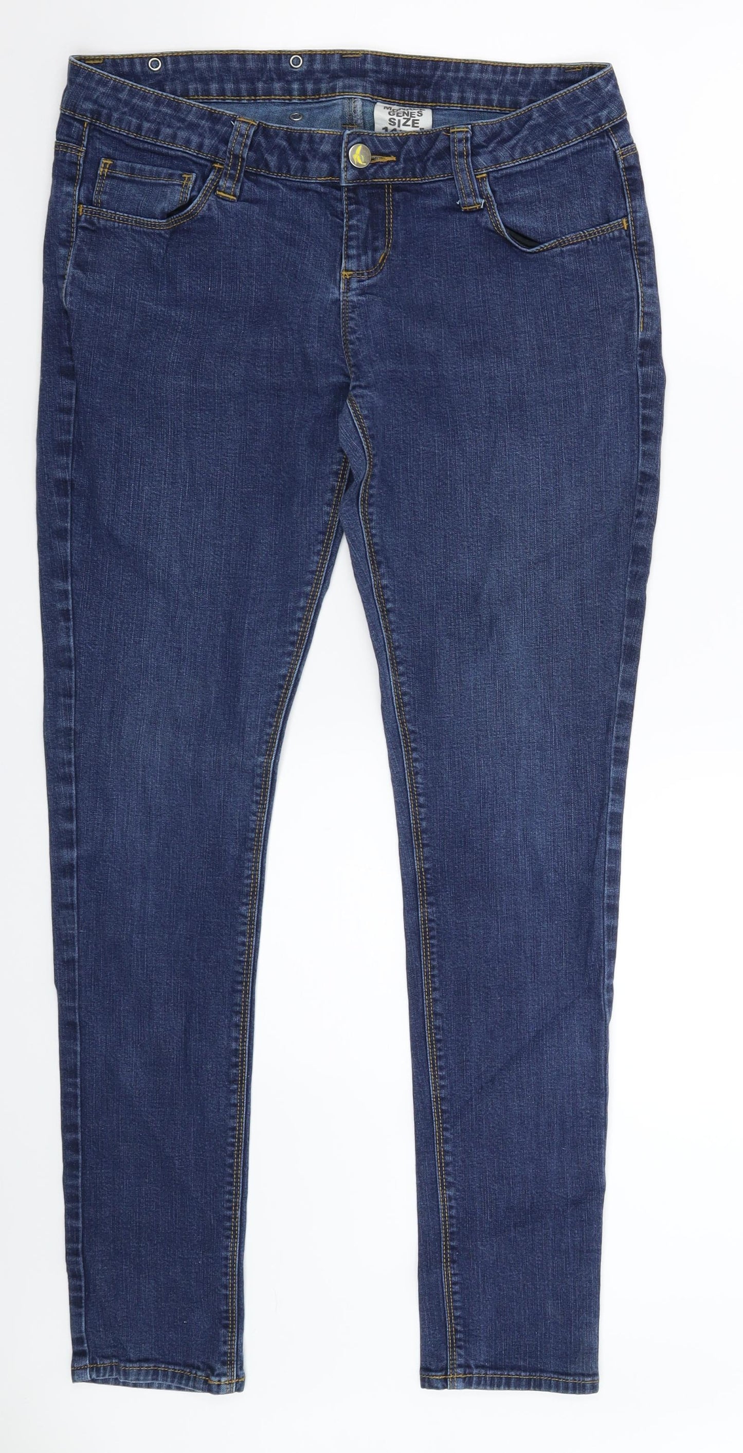 Monkee Genes Womens Blue  Denim Skinny Jeans Size 14 L30 in