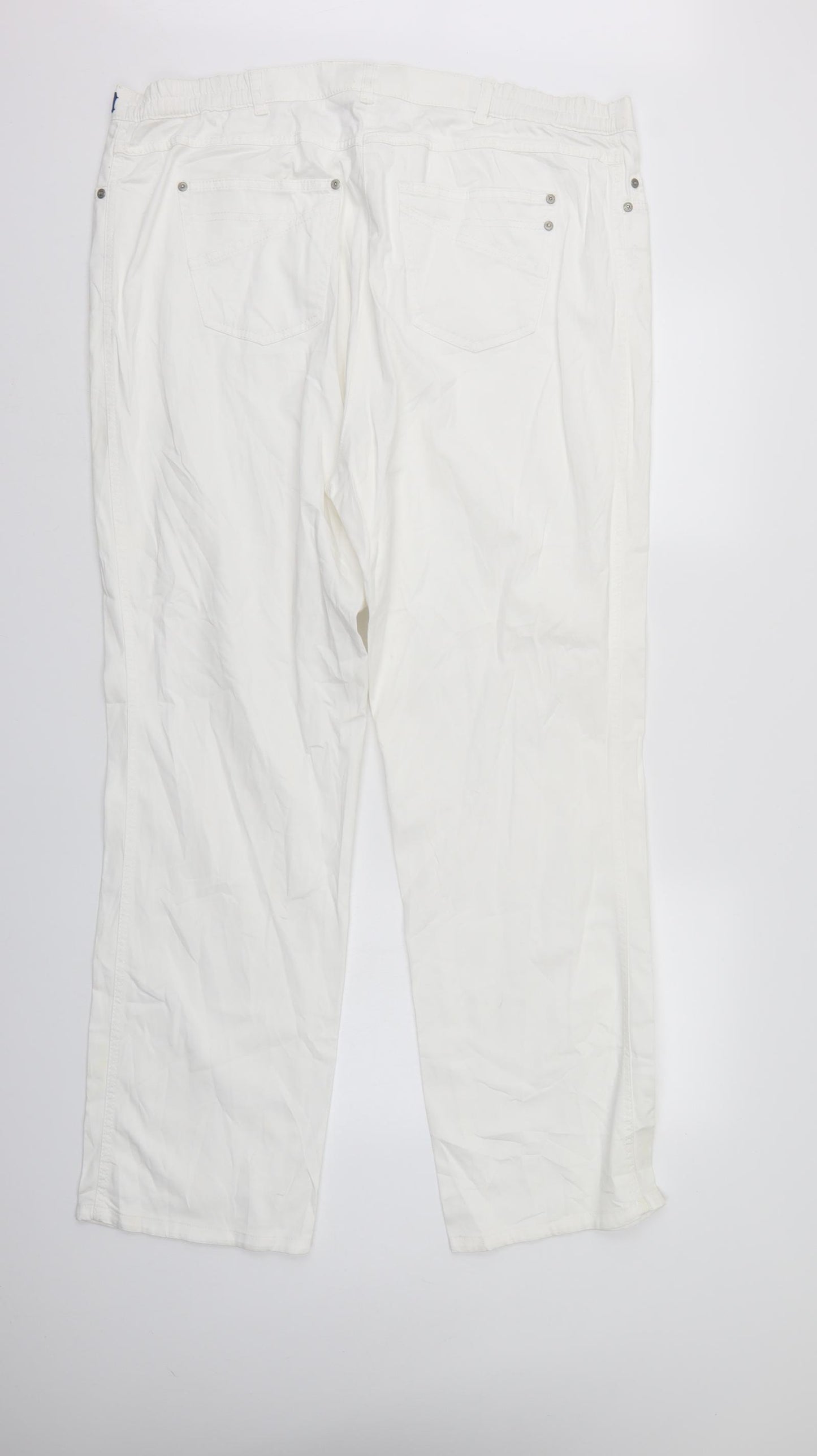 Raphaela Womens White  Denim Straight Jeans Size 22 L29 in