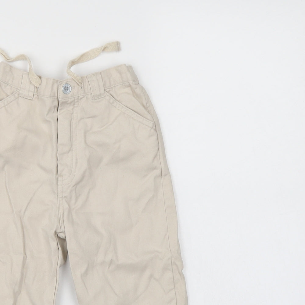 NEXT Boys Ivory   Cargo Trousers Size 2-3 Years - Elastic Waist