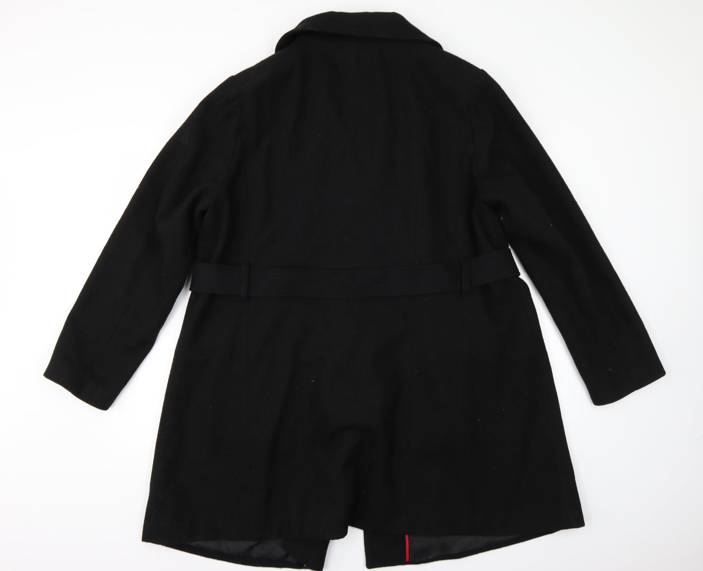 Evans Womens Black   Overcoat Coat Size 22