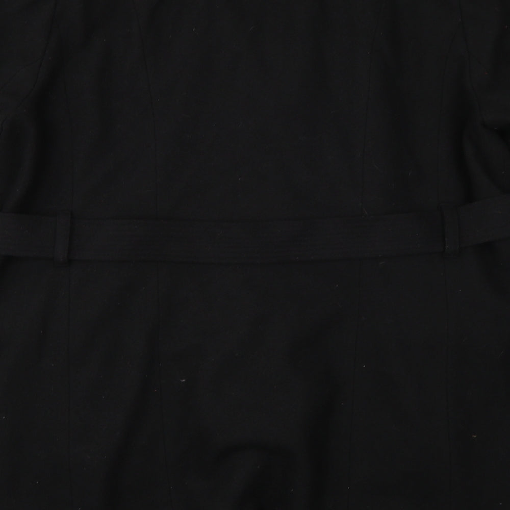 Evans Womens Black   Overcoat Coat Size 22