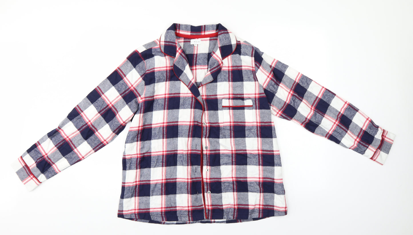 Linea Womens Multicoloured Check  Basic Button-Up Size M