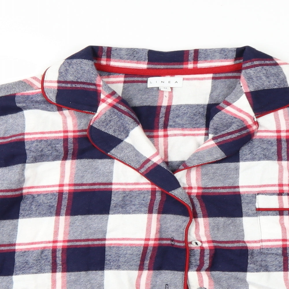 Linea Womens Multicoloured Check  Basic Button-Up Size M
