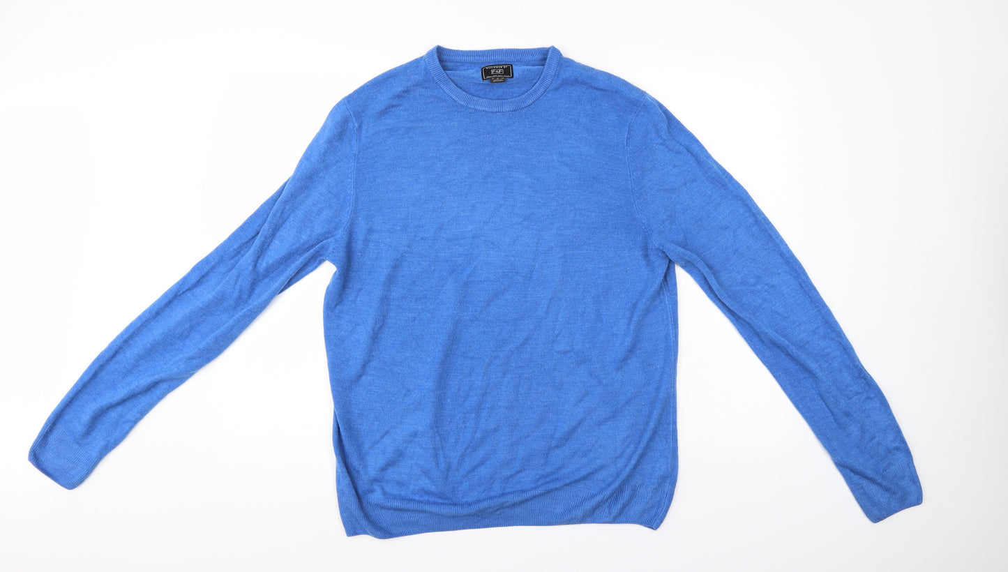 F&F Mens Blue   Pullover Jumper Size L