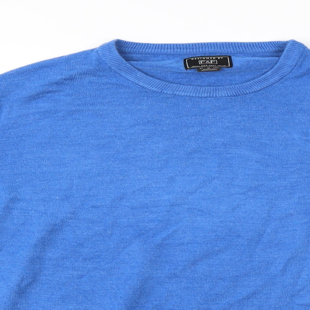 F&F Mens Blue   Pullover Jumper Size L