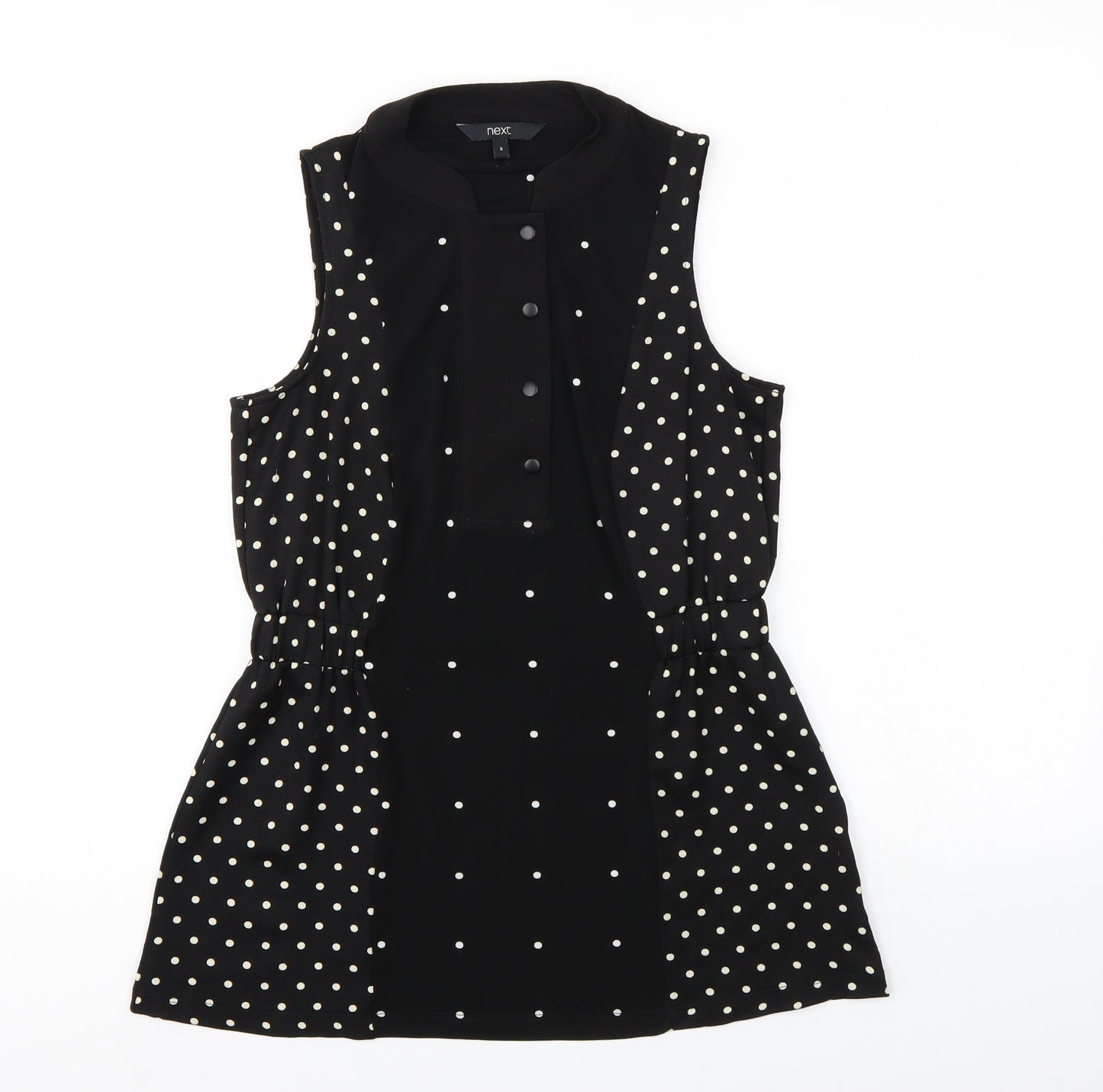 NEXT Womens Black Polka Dot  Tunic Blouse Size 6