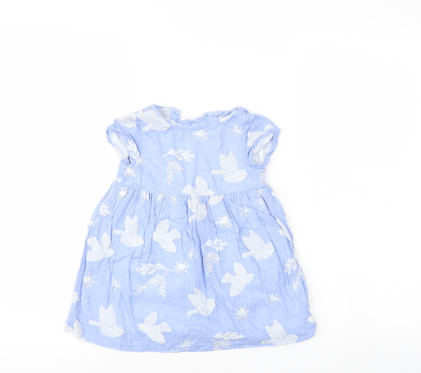John Lewis Girls Blue Animal Print  T-Shirt Dress  Size 12-18 Months
