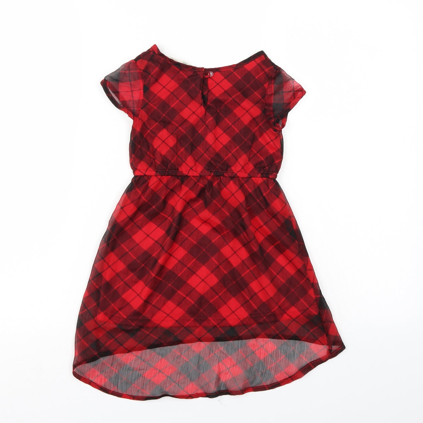H&M Girls Multicoloured Check  T-Shirt Dress  Size 2-3 Years