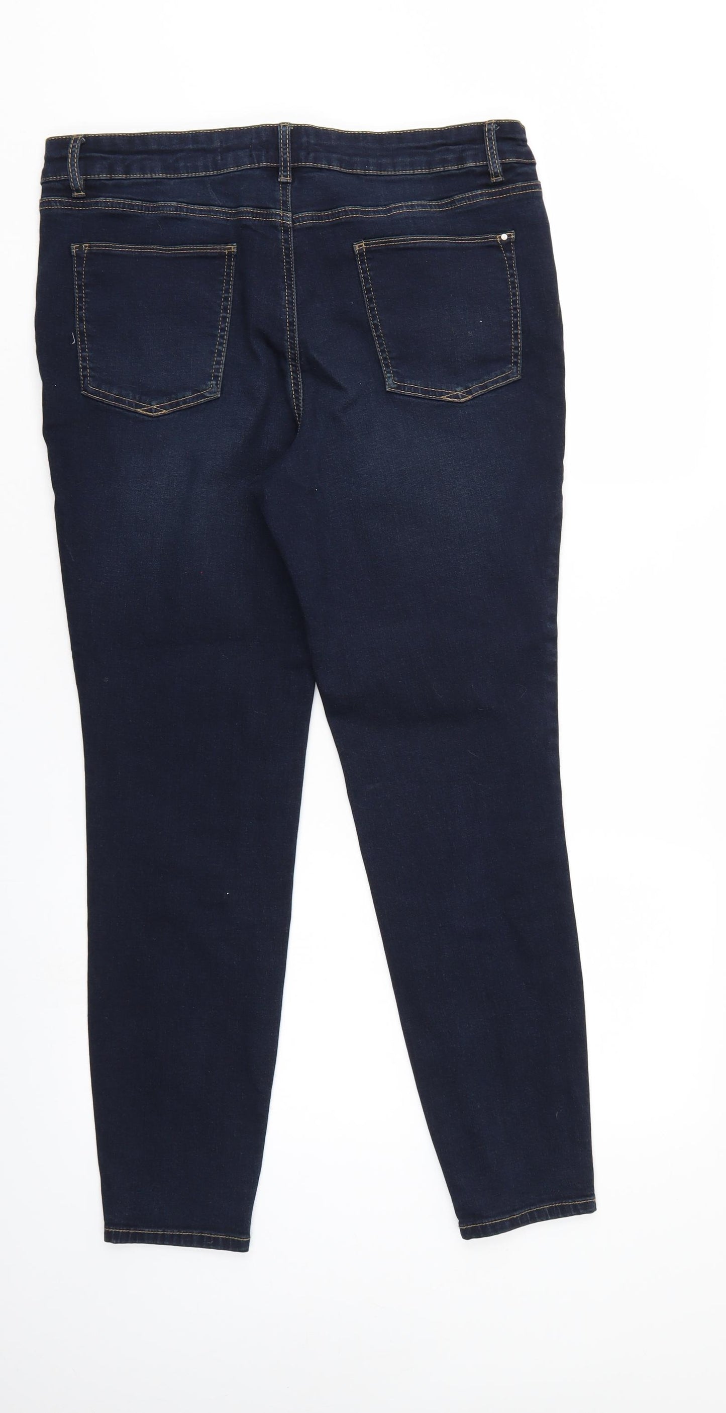 TU Womens Blue  Denim Skinny Jeans Size 16 L28 in