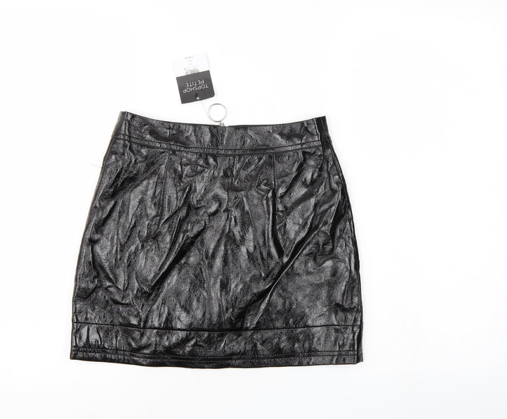 Top Shop Womens Black Mini Skirt Size 6