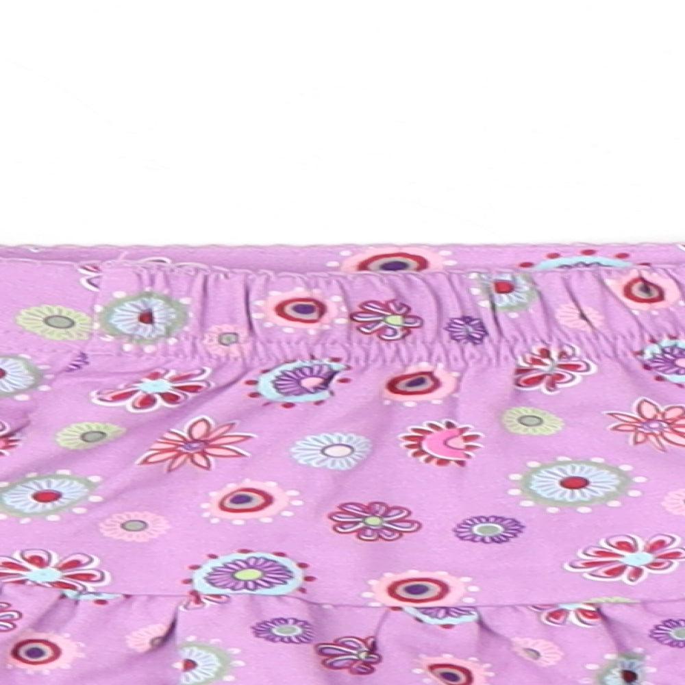 M&S Girls Purple Floral  Flare Skirt Size 18-24 Months