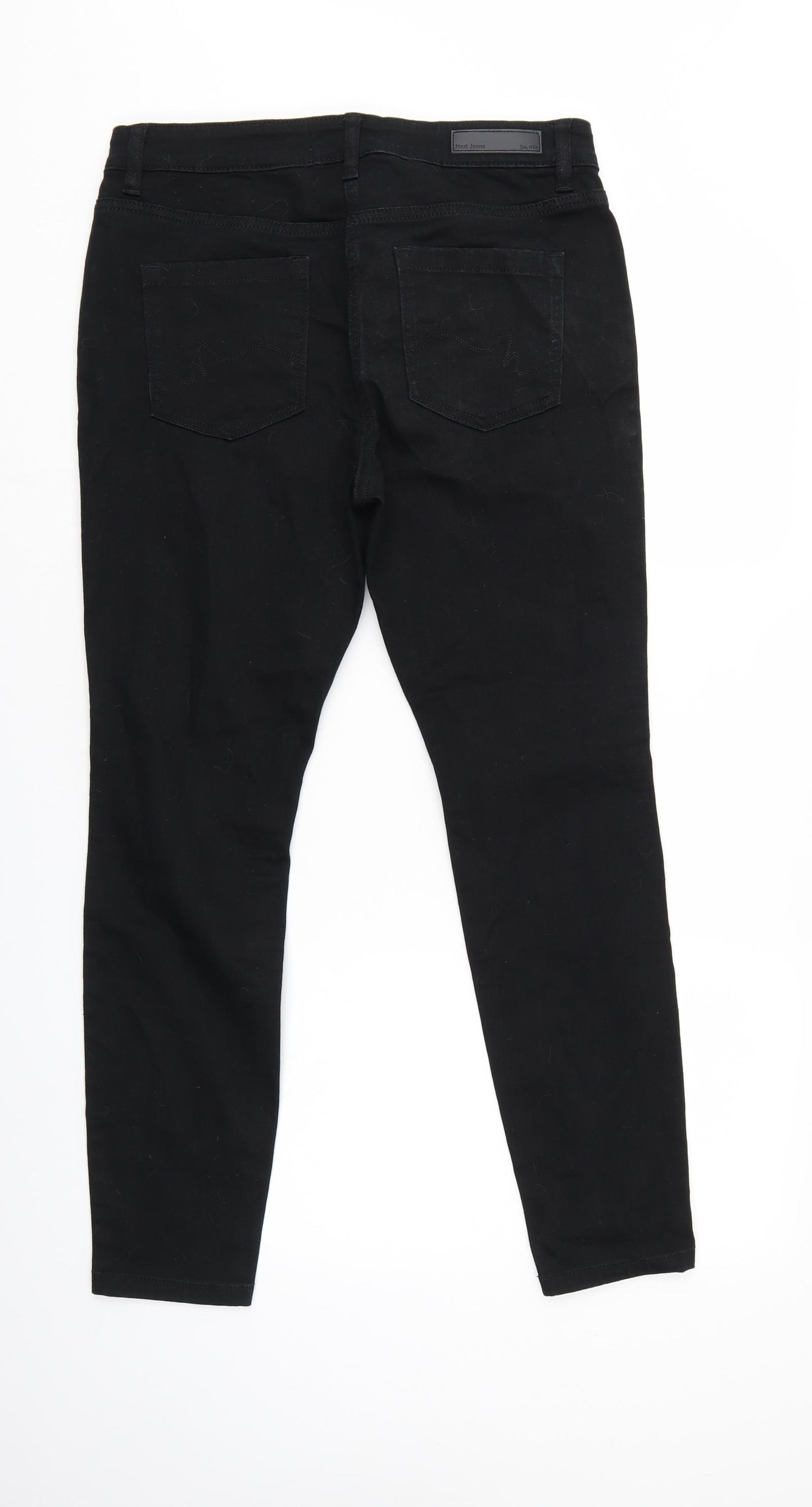 NEXT Womens Black  Denim Skinny Jeans Size 14 L27 in