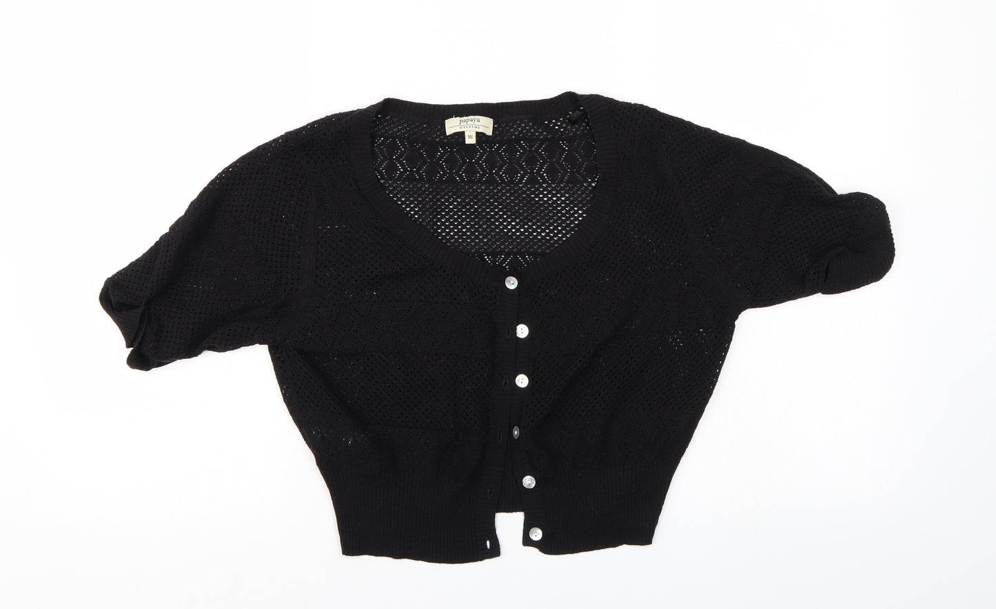 Papaya Womens Black   Cardigan Jumper Size 16