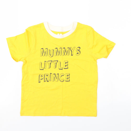 Very Boys Yellow   Basic T-Shirt Size 4-5 Years