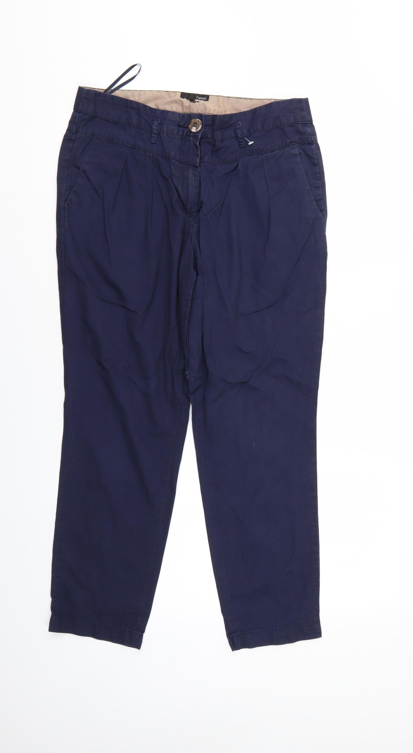 NEXT Womens Blue   Chino Trousers Size 12 L25 in