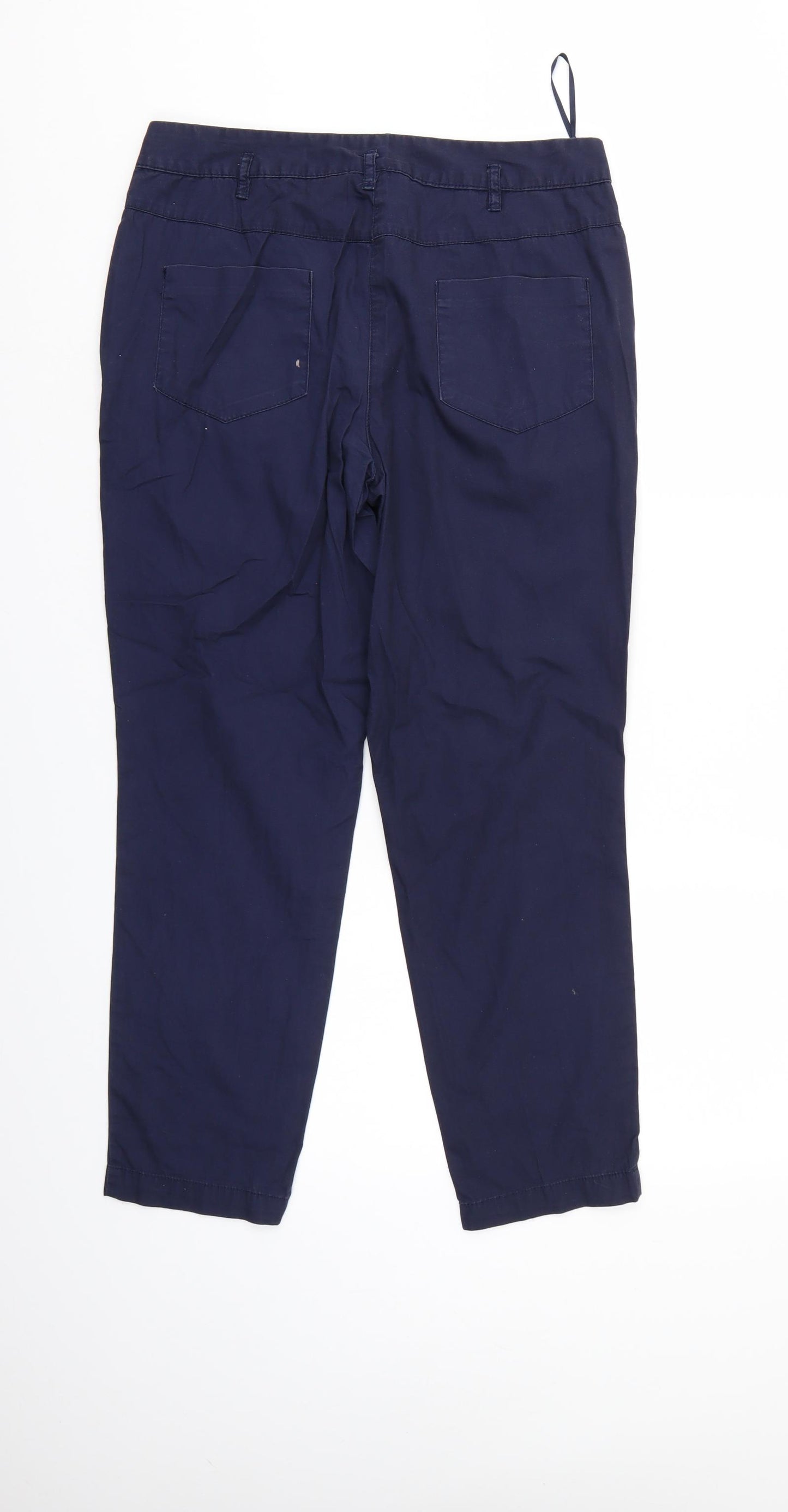 NEXT Womens Blue   Chino Trousers Size 12 L25 in